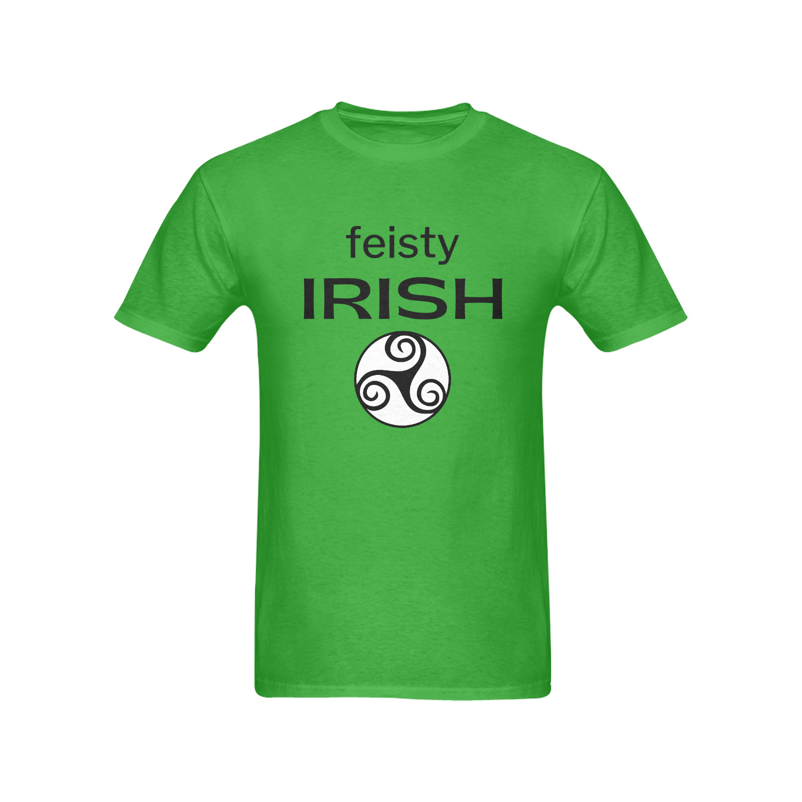 Green Irish T-Shirt Triskele T-Shirt by Feisty Irish